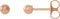14K Rose Gold 3 mm Ball Earrings