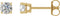 14K Yellow Gold 1/2 CTW Natural Diamond Earrings