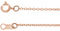 14K Rose Gold 1 mm Adjustable Cable 16-18