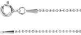 Sterling Silver 1 mm Hollow Bead 24" Chain