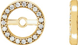 14K Yellow Gold .08 CTW Natural Diamond Earring Jackets with 4.6 mm ID