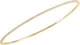 14K Yellow Gold 1 CTW Lab-Grown Diamond Stackable Bangle 8" Bracelet