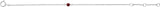 14K White Gold Imitation Mozambique Garnet Youth Birthstone 4 1/2-5 1/2" Bracelet