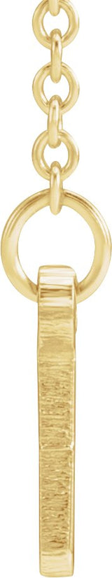 14K Yellow Gold Be Posh® Engravable Bar 19 1/2" Necklace