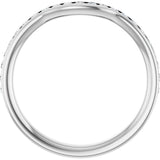 14K White Gold 1/3 CTWNatural Diamond Contour Band