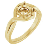 10K Yellow6 mm Round Ring Mounting