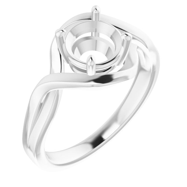 10K White7 mm Round Ring Mounting