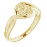 10K Yellow5.2 mm Round Ring Mounting