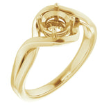 14K Yellow5.5 mm Round Ring Mounting