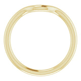 14K Yellow Gold Band for 5.8 mm Round Ring