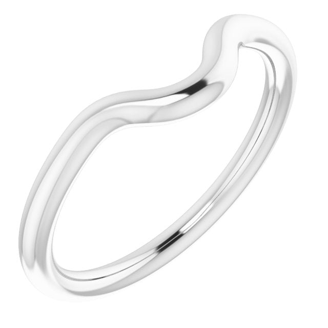 14K White Gold Band for 7x5 mm Oval Ring
