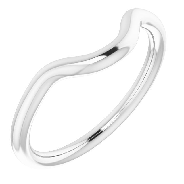 14K White Gold Band for 8.8 mm Round Ring