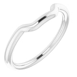 14K White Gold Band for 5 mm Square Ring