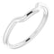 14K White Gold Band for 5 mm Square Ring