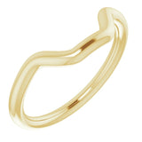 18K Yellow Gold Band for 10x8 mm Emerald Ring