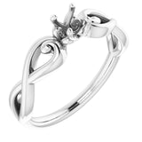 10K White4.1 mm Round Ring Mounting