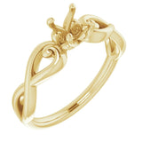 10K Yellow5.2 mm Round Ring Mounting