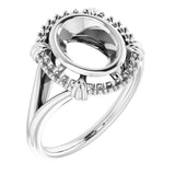 Continuum Sterling Silver9x7 mm Oval Ring Mounting
