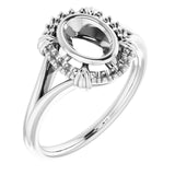 Continuum Sterling Silver7x5 mm Oval Ring Mounting