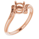 14K Rose5.5 mm Round Ring Mounting