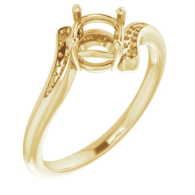 10K Yellow5.8 mm Round Ring Mounting