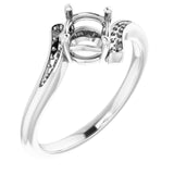 14K White5.8 mm Round Ring Mounting