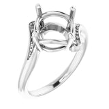 10K White9.4 mm Round Ring Mounting
