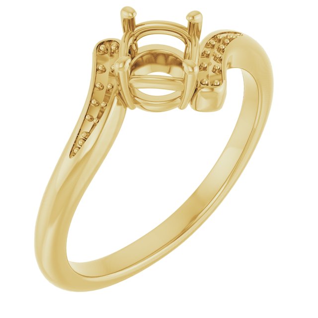 10K Yellow5.2 mm Round Ring Mounting