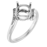 10K White8 mm Round Ring Mounting