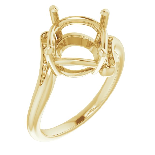 10K Yellow10 mm Round Ring Mounting