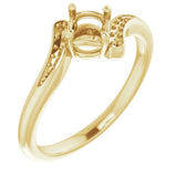 10K Yellow4.8 mm Round Ring Mounting