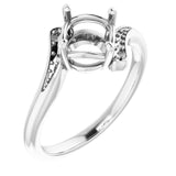 14K X1 White7 mm Round Ring Mounting