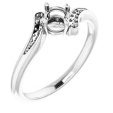 Continuum Sterling Silver4.4 mm Round Ring Mounting