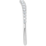 14K White Gold 1/2 CTW Lab-Grown Diamond Graduated Contour Band
