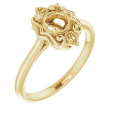 10K Yellow5.5 mm Round Ring Mounting