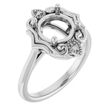 Platinum8 mm Round Ring Mounting