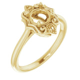 10K Yellow6 mm Round Ring Mounting