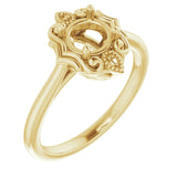 14K Yellow5.8 mm Round Ring Mounting