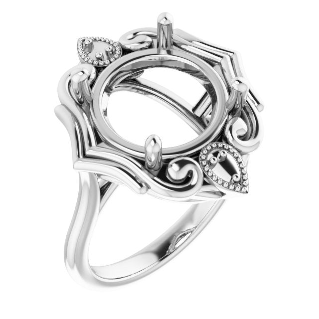 10K White12 mm Round Ring Mounting
