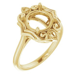 10K Yellow8.8 mm Round Ring Mounting
