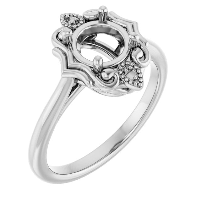 10K White6.5 mm Round Ring Mounting