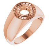 14K Rose 6 mm Round Ring Mounting