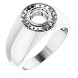 10K White 6 mm Round Ring Mounting
