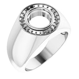 14K X1 White 8.2 mm Round Ring Mounting