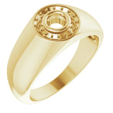 18K Yellow 4.1 mm Round Ring Mounting