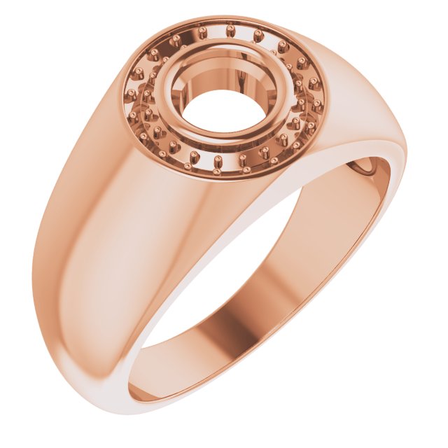 10K Rose 5.8 mm Round Ring Mounting