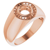 14K Rose 5.8 mm Round Ring Mounting