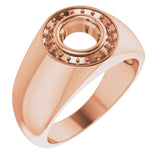 10K Rose 6.5 mm Round Ring Mounting