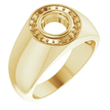 14K Yellow 6.5 mm Round Ring Mounting
