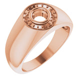 14K Rose 4.8 mm Round Ring Mounting